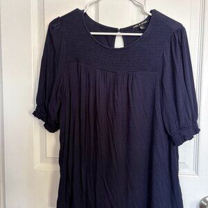 Cable & Gauge Navy Blue Top